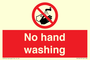 No hand washing